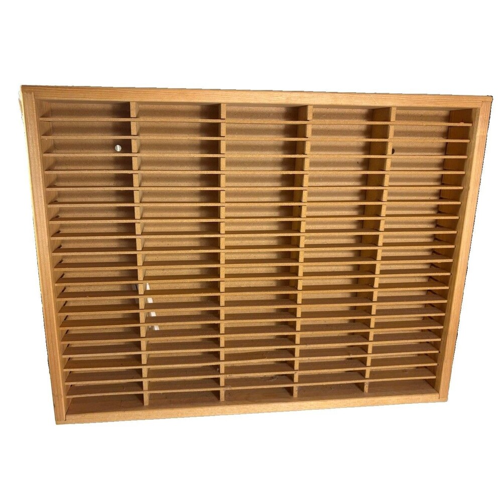 Vintage NAPA 100 Cassette Tape Display Holder Wood Countertop Organizer Rack